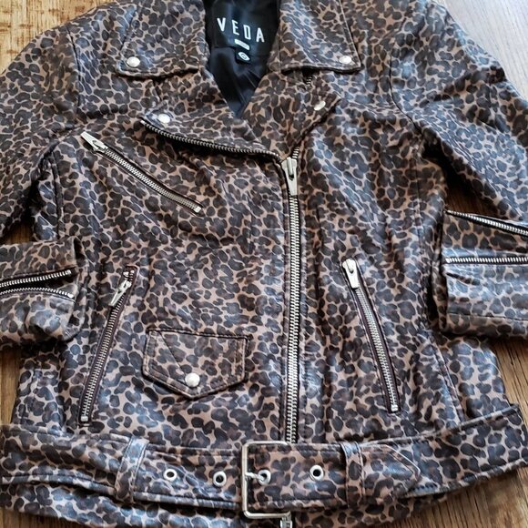 Veda Leopard Print Smooth Jayne Leather